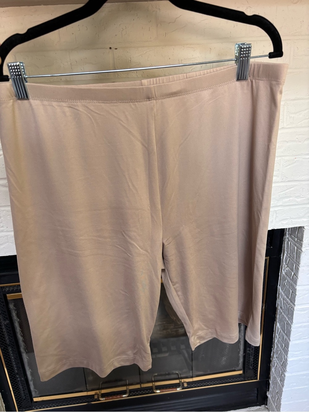 Zenana Outfitters Nude/Taupe High-Waist Bike Shorts
